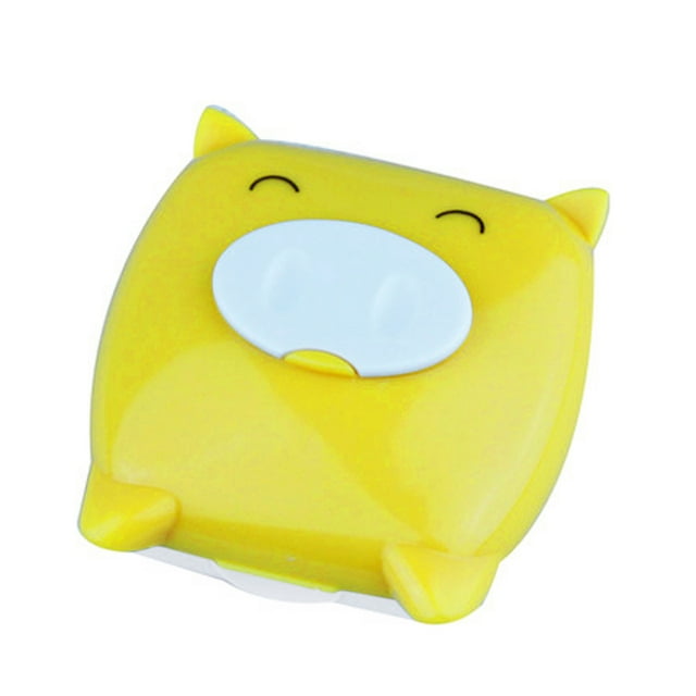 VONKY Cute Pig Cartoon Contact Lens Case Companion Box Contact Lenses Box