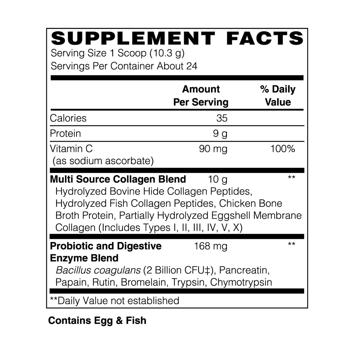 Holly Hill Health Foods Multi-Source Collagen Peptides Powder, Unflavored, 8.68 Ounces