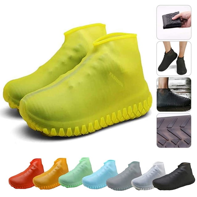 Fundas de silicona para zapatos, fundas para zapatos, botas de lluvia reutilizables fáciles de llevar para mujeres, hombres, niños.