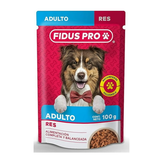 Alimento Húmedo Fidus Pro Adulto Pouch 20 Sobres Sabor Res 100 g