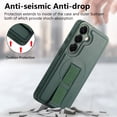 thumbnail image 5 of Allytechgroup for Samsung Galaxy S25 Plus/S25+ Case with Wristband [Compatible with MagSafe] [Military Grade Drop Protection] Magnetic Slim PU Leather Shell Soft TPU Back Shockproof Phone Case, Green, 5 of 11