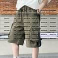 thumbnail image 4 of snilers Boys Shorts Thin Loose Fitted Cargo Joggers Short Pants with Pockets Casual Stylish Beach Summer Trousers Solid Color Sweatpants for 5-14 Years, 4 of 6