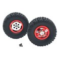 thumbnail image 1 of Vogacara RCGOFFLOW 2x llantas duraderas de aleación de aluminio para 1/16 Rc llantas neumático WPL C14 RC pieza de coche accesorios de coche Kits de construcción modelo Rojo, 1 of 6