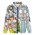 thumbnail image 4 of Rick And Morty Jacket Casual Oversized Hoodie Stylish Zipper Hooded Sweatshirt Warm Loose Outerwear 4XL, 4 of 8
