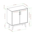 thumbnail image 3 of Pemberly Row 30" Mid Century Modern Accent Cabinet in White, 3 of 4