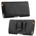 thumbnail image 2 of For Samsung Galaxy S22 Universal Leather Case Belt Clip Holster with Clip and Loops Cell Phone Magnetic Carrying Pouch Horizontal (XL) - Black, 2 of 7