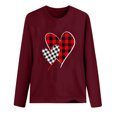 thumbnail image 3 of BLTIBY 2025 Valentine's Day Sweatshirts for Women Autumn Spring Crewneck Long Sleeve Funny Love Heart Graphic Valentines Shirts Casual Valentines Pullover Top Red XXL, 3 of 4