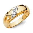 thumbnail image 2 of Trust Jewelry 1.10ct CZ Zirconia Wedding Band Ring Set, 14k Yellow Gold, 2 of 2