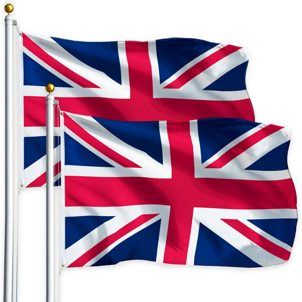 TWO PACK of British Union Jack United Kingdom UK Flag 3x5 ft - Walmart ...