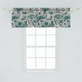 thumbnail image 2 of Baroque Window Valance, Royal Floral Design Curlicue Damask Pattern on Cold Nature Colors Print, Curtain Valance for Kitchen Bedroom with Rod Pocket, 54" X 18", Pale Grey Hunter Green, by Ambesonne, 2 of 2