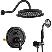 Retro Complete Shower System With Rough-In Valve With 9 Inches Rain Shower Head