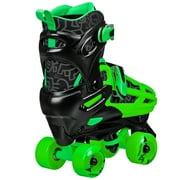 Roller Derby Boys 2-in-1 Roller/Inline Skates Black/Green, Size 3-6