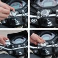 thumbnail image 4 of Opolski Universal Motorcycle Styling Waterproof Handlebar Mount Watch Thermometer Set, 4 of 7