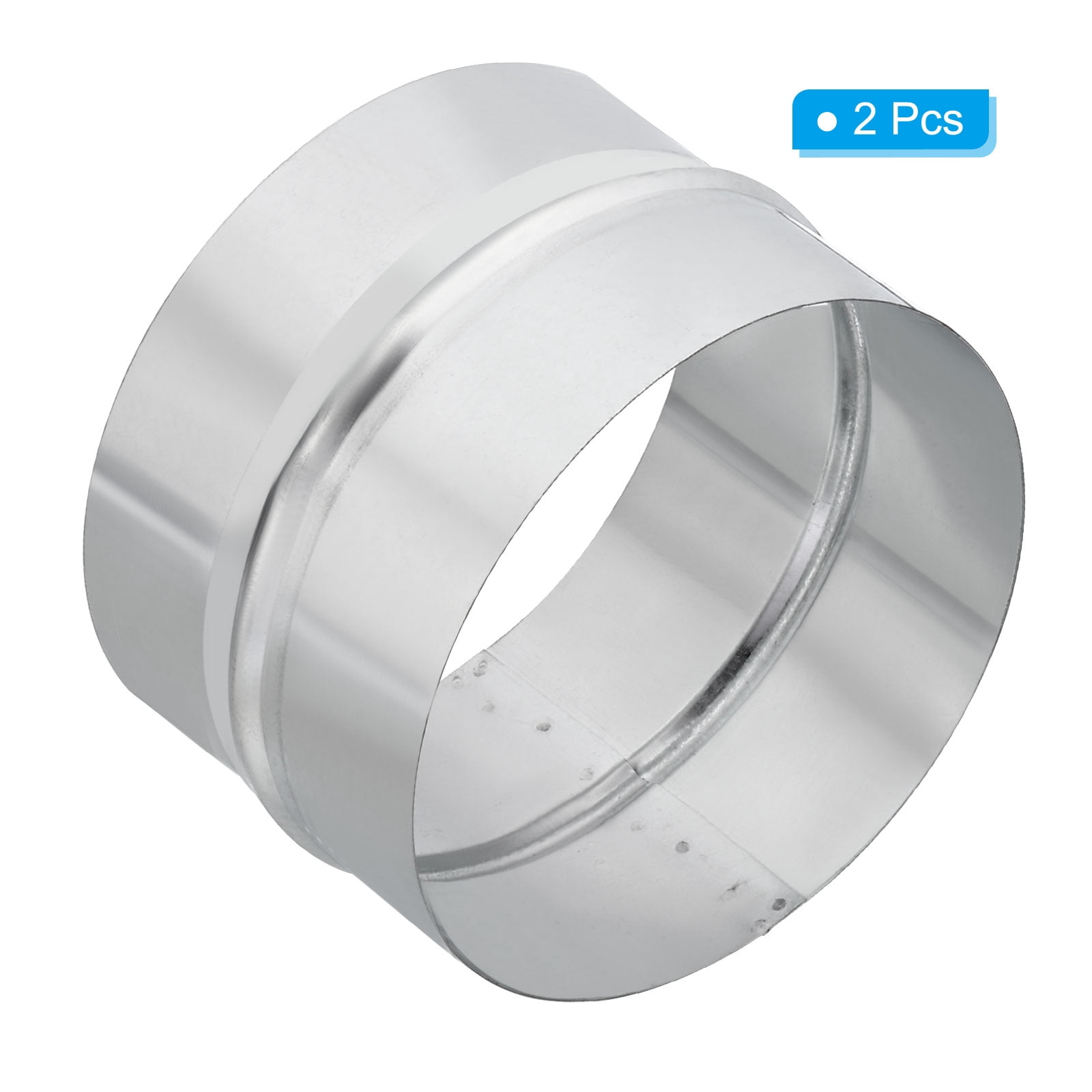 Uxcell 2Pcs 6" Galvanized Steel Duct Connector Duct Coupling Vent Coupler, 4" Long