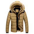 thumbnail image 1 of Winter Jacket Mens Down Coat Warm Parkas Streetwear Extra Thick Highly Padded Windproof High Collar Male Puffer Jacket for Outdoor, 1 of 8