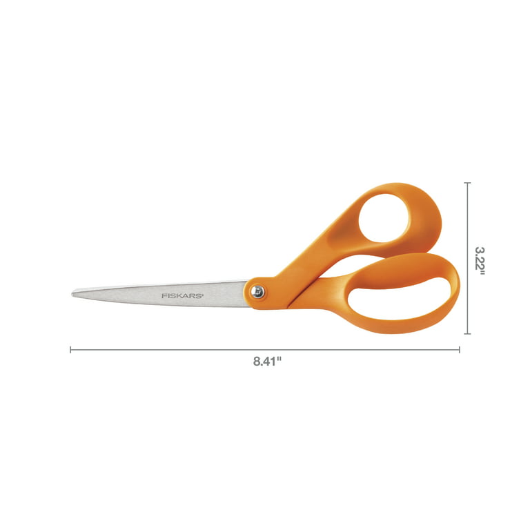 Fiskars Bent Multi-Purpose Scissors, 8 in, Right Handed