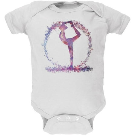 Galaxy Yoga Standing Lord of Dance White Soft Baby One Piece