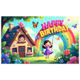 thumbnail image 1 of Colorful Cake Happy Birthday Banner Decoration Background Backdrop Party Supplies Photography Props Decorations Birthday Party Celebration, 1 of 4