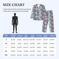 thumbnail image 4 of Naloa Tropical Leaves Men’s Pajamas Set - Long Sleeve Button Down Sleep Shirt and Pajama Bottoms Sleepwear Set-XX-Large, 4 of 7