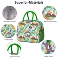 thumbnail image 4 of Womens LightBlue Cartoon Dinosaurs Volcanoes Pattern Lunch Box for Work,Insulated Lunch Bag for Women,Loncheras Para Mujer,Leakproof Adult Lunch Bag for Work,Beach,Travel,Picnic,Camping, 4 of 7