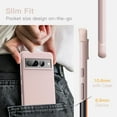 thumbnail image 3 of JETech Slim Fit Case for Google Pixel 7 Pro, Thin Phone Cover Matte Finish with Shock-Absorption and Carbon Fiber Design (Pink), 3 of 7