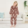 thumbnail image 5 of Fluffy Pajamas Set Fuzzy Winter Warm Pj Sets Pullover Tops and Long Pants Minimalist Dandelion Pattern Large, 5 of 8