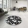 thumbnail image 4 of Ahgly Company Tapis Rond Lavable en Machine Intérieur Transitionnel Gris Nuage Gris, 7 Pieds Rond, 4 of 7
