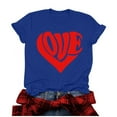 thumbnail image 3 of Tbopshirt Valentine's Day T-Shirts for Women Tees,Plus Size Womens Tops,Women Valentines Day Short Sleeve Heart Printed T-Shirt Novelty Graphic S-XXXL, 3 of 4