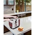 thumbnail image 3 of Snowman Toaster Cover 4 Slice, Large Kitchen Appliance Covers, Christmas Cardinal Birds Red Black Buffalo Plaid Toaster Oven Cover with Loop, Bread Machine Cover Polyester Dust Cover Protection, 3 of 4
