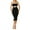 Black, variant on Women Knitted Tube Dress, Strapless Backless Hollowed Striped Patchwork Long Dress Clubwear