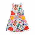 thumbnail image 3 of Aoujea Up to 50% off Girls Dress Up Baby Girls Summer Printing Sleeveless Knitted Cotton Round Neck Dress, 3 of 7