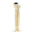 thumbnail image 3 of Angara Natural 0.33 Ct. Blue Sapphire with Diamond Classic Ring in 14K Yellow Gold for Women (Ring Size: 3.5), 3 of 9