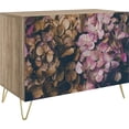 thumbnail image 3 of PixonSign Sideboard and Buffet Cabinet, 2 Doors Wood Storage Cabinet Console Table with Dark Spring Pink Forest Flowers for Kitchen, Bedroom, Dinning, Foyer, Office - 35" L x 18" W x 29" H, 3 of 5
