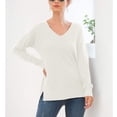 thumbnail image 4 of Suéter De Punto Casual Para Mujer, Suéter De Punto Con Abertura Lateral, Suéter Superior Cómodo Para El Hogar Para El Club, 4 of 7