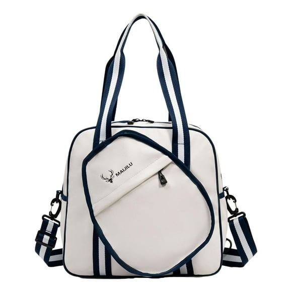 Almencla Pickleball Backpack Fitness Outdoor for Men and Women Travel Pickle Ball Bag White