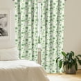 thumbnail image 2 of Ambesonne Hawaii Window Curtains, Sketch Style Palm Trees, Each 28" W x 95" L, Forest Green Pale Green, 2 of 4