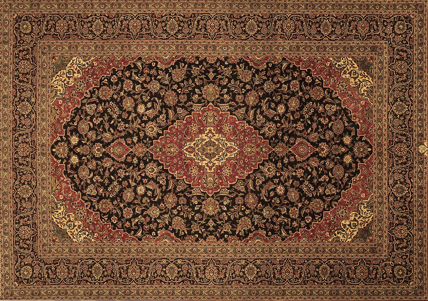 Ahgly Company Indoor Rectangle Medallion Brown Traditional Area Rugs, 7