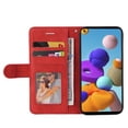 thumbnail image 4 of GANGXUN Flip Case for Samsung Galaxy A21 – Leather Wallet Cover with Card Slots, Kickstand & Color Stitching Protective Folio, 4 of 6