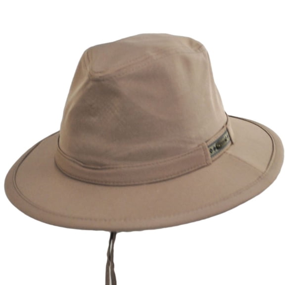 Clipper Brushed Microfiber Safari Fedora Hat - M - British Tan