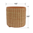 thumbnail image 4 of Mainstays 4.5"L x 4.5"W x 5"H Round Terra Cotta Tripod Cement Container, 4 of 4