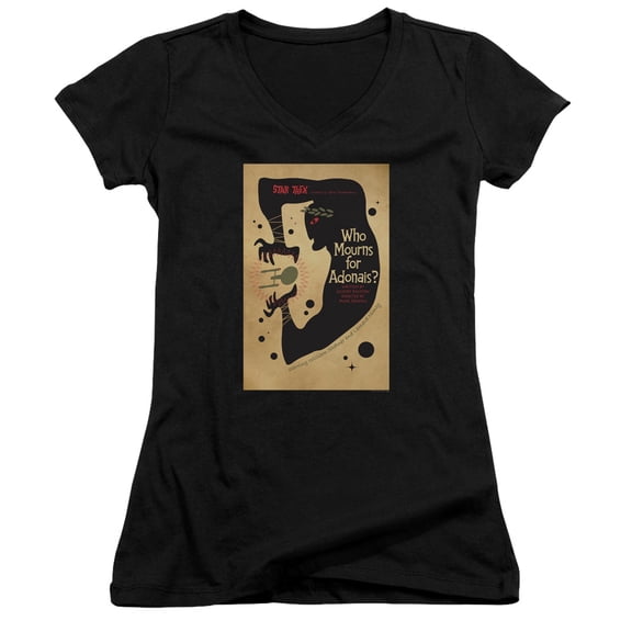 Star Trek Tos Episode 31 Junior Women's V-Neck T-Shirt Black