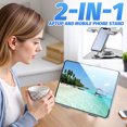 thumbnail image 4 of ASKITO Cooling Laptop Stand, 2-in-1 Phone/Laptop Stand for 10"-17'' Notebook, 360° Rotatable Height Adjustable & Foldable Protable, Silver, 4 of 7