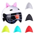 thumbnail image 2 of SHAR 2 Pieces Helmet Cat Ears Sticker Motorcycle Ornament Accessory (Red), 2 of 5