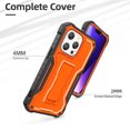 thumbnail image 3 of ExoGuard For iPhone 13 Pro Case, Phone Case with Screen Protector and Kickstand (Orange), 3 of 7