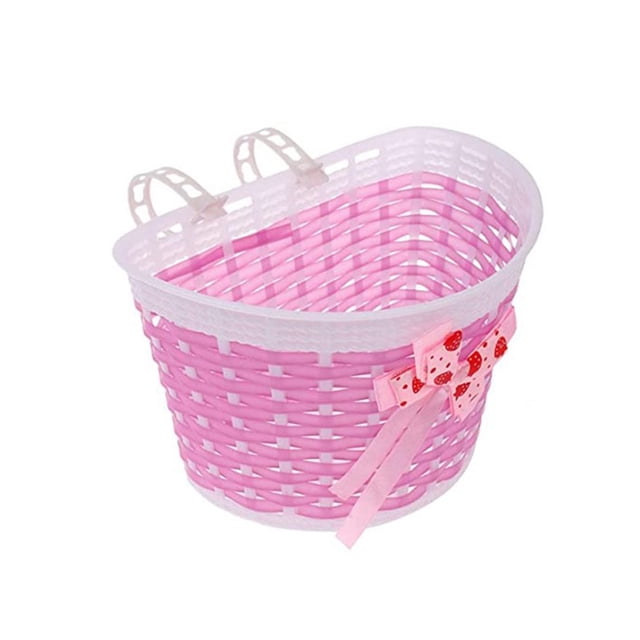 Bewildely Cesta delantera de plástico para bicicletas de niños, reemplazo Adorable extraíble, soporte para bicicleta exterior, accesorios con Juguetes Educativos