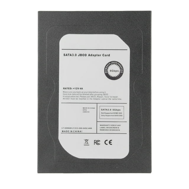 M.2 SSD To Adapter, 5 Port M.2 SSD To 3.5inch SATA3.0 Adapter Iron Case Open Frame For 2260 2280 SSD