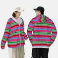 thumbnail image 4 of Lsque Colorful Mexican Stripes Pattern UPF 50+ Lightweight Sun Protection Men's Women's Long Sleeve Shirt, Hoodie Performance -3X-Large, 4 of 7