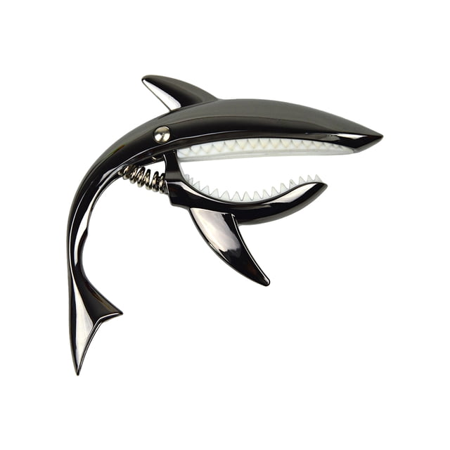 Tignapoo Capo de Guitare en Alliage de Zinc avec Coussinet en Silicone - Capo Réglable à Ressort pour Guitares Électriques, Acoustiques et Ukulélés, Offert en Plusieurs Couleurs (Noir, Argent, Or Rose, Or)