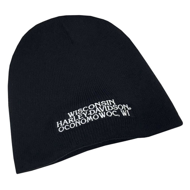 Harley-Davidson Men's Bar & Shield Cuffed Beanie - Black, 100% Acrylic, Woven Label 4 thumbnail image