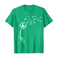 thumbnail image 4 of ZOHIUM Tops for Women T Shirts for Women Women's Cute Roundv Neck Sunflower Wildflower Flower Lovers Graphic Casual Printed Tee Tops Womens Summer Shirts （Green,L), 4 of 5